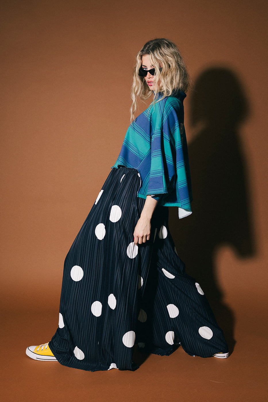 Total Knock Out Pleated Boxer Pants in Polka Dot - Dressed in Lala