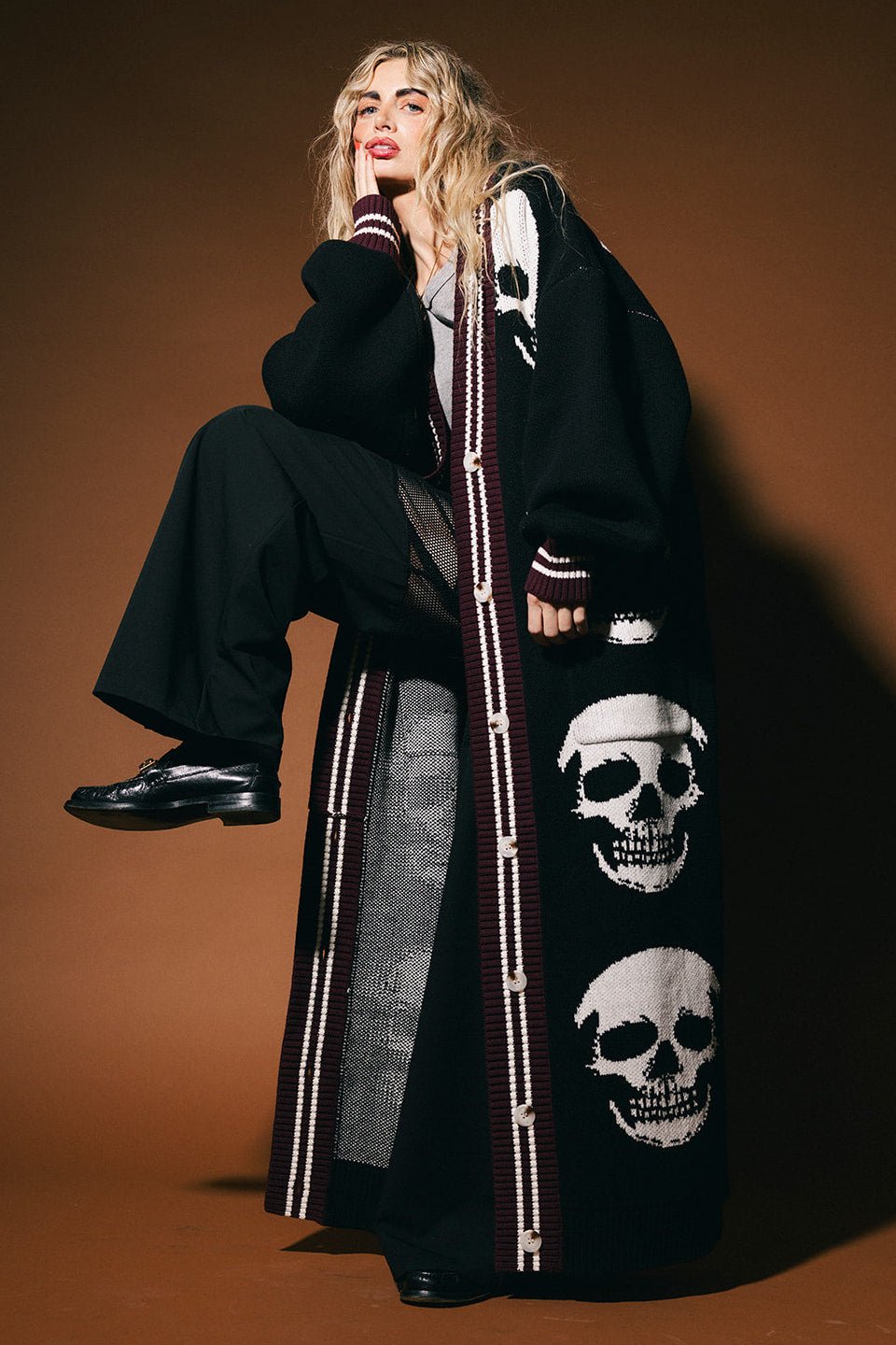 【lad musician】skull Cardigan Trouble Maker Longline Cardigan *RESTOCKING SOON* – Dressed in Lala
