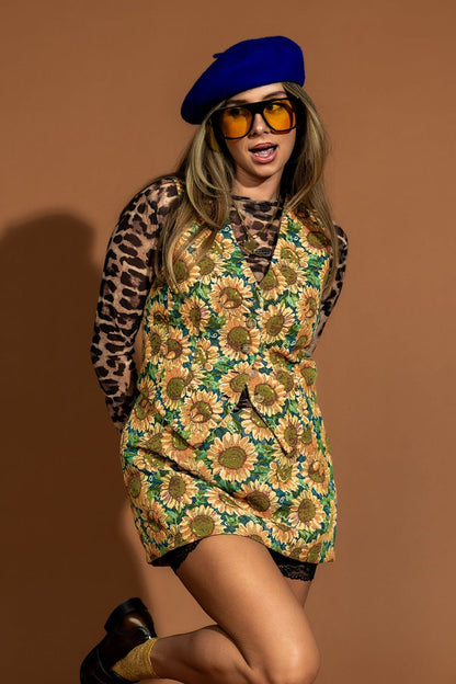 Twinkle Toes Skort in 90’s Sunflower Jacquard - Dressed in Lala