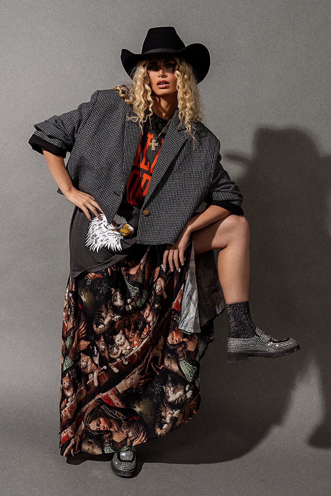 United States of Lala Tweed Cropped Blazer - Dressed in Lala