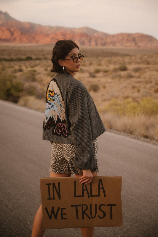 United States of Lala Tweed Cropped Blazer - Dressed in Lala