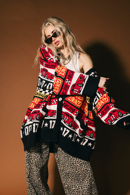 Vroom Vroom Oversized Cardigan - Dressed in Lala