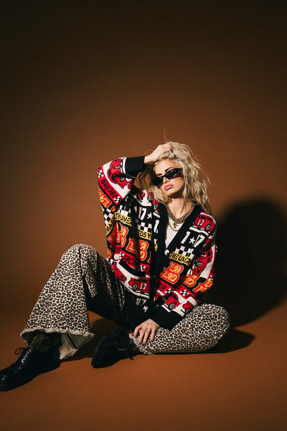 Vroom Vroom Oversized Cardigan - Dressed in Lala