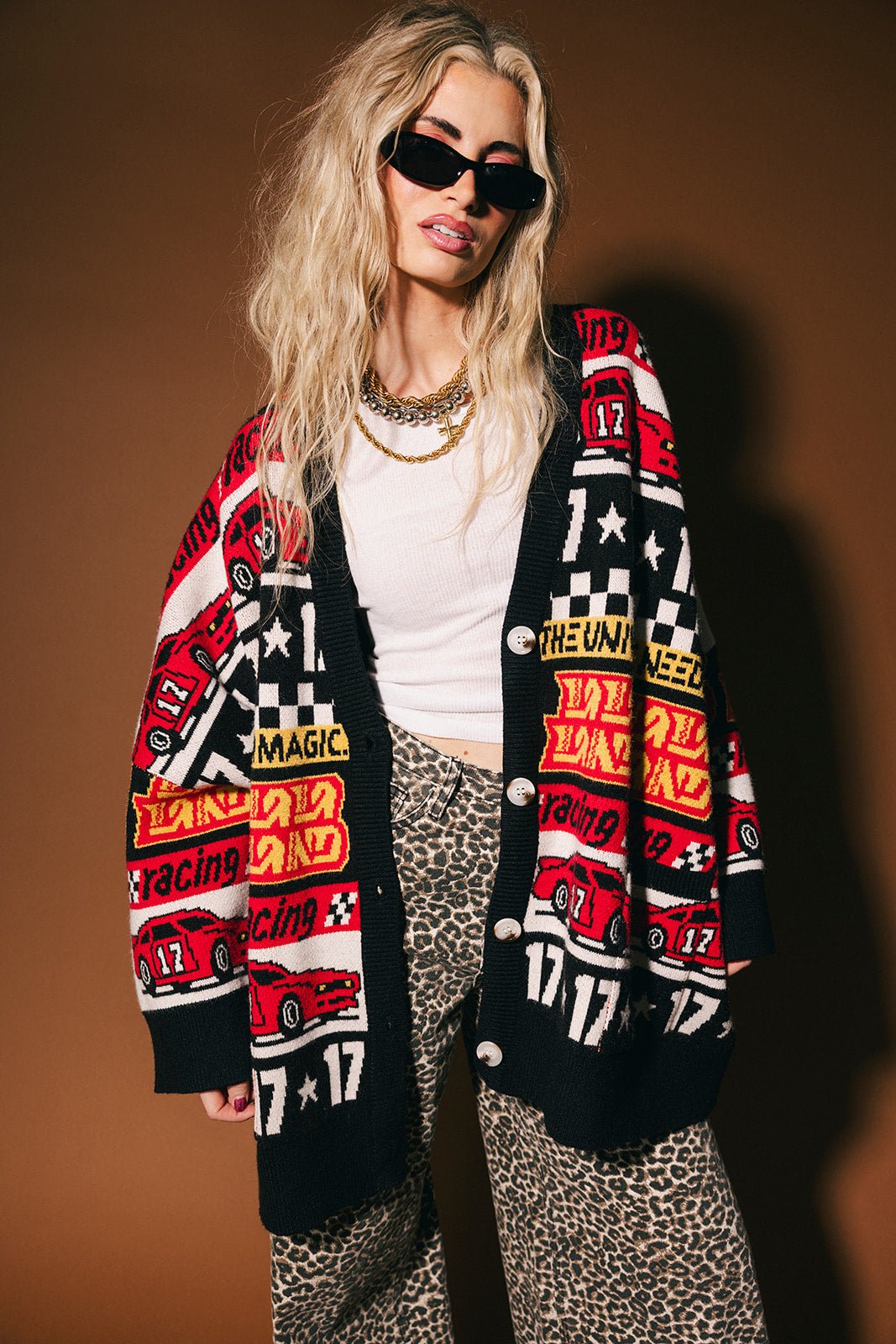 Vroom Vroom Oversized Cardigan - Dressed in Lala