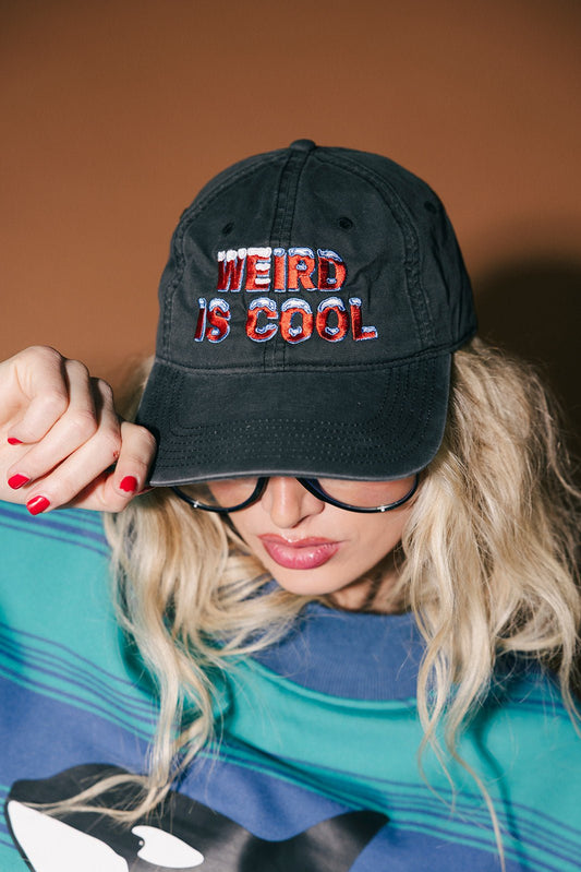 Weird Is Cool Embroidered Dad Hat - Dressed in Lala