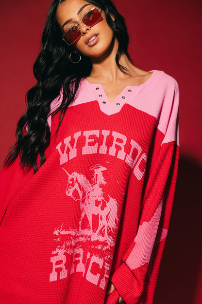 Weirdo Ranch Waffle Knit Hockey Jersey - Dressed in Lala