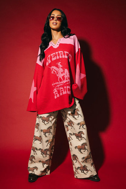 Weirdo Ranch Waffle Knit Hockey Jersey - Dressed in Lala