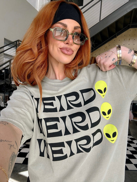 Weirdo Tee in Sage - Dressed in Lala