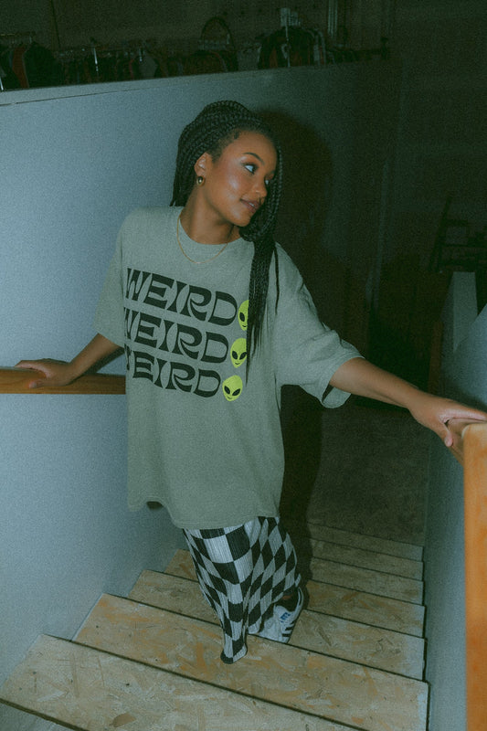 Weirdo Tee in Sage - Dressed in Lala