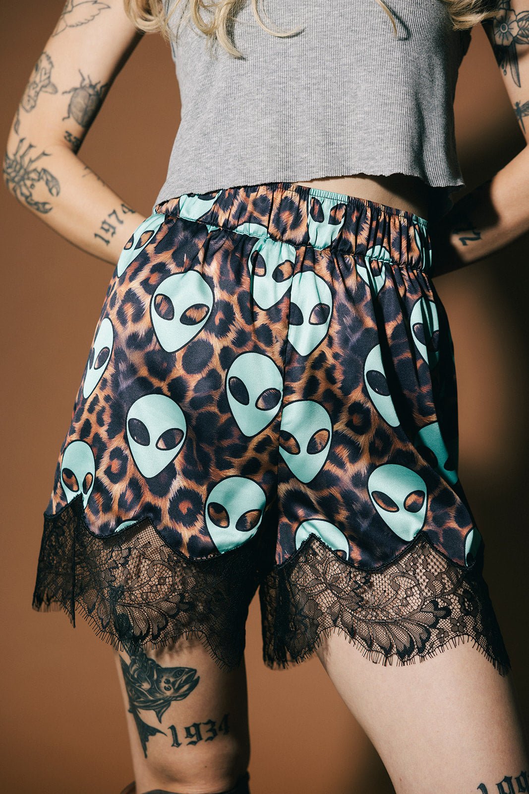 Weirdo World Alien Satin Bloomer Shorts - Dressed in Lala