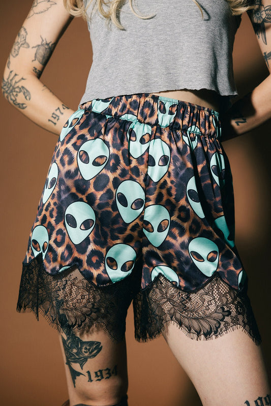 Weirdo World Alien Satin Bloomer Shorts - Dressed in Lala