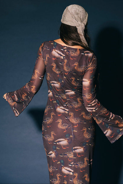 We're All Mad Here Mesh Dress in Lucky Duck - Dressed in Lala