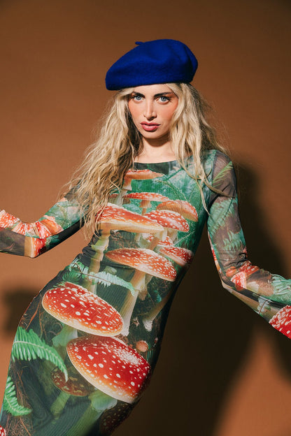 We're All Mad Here Mesh Mushroom Dress - Dressed in Lala