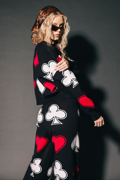 Wild Card Knit Matching Set - Dressed in Lala