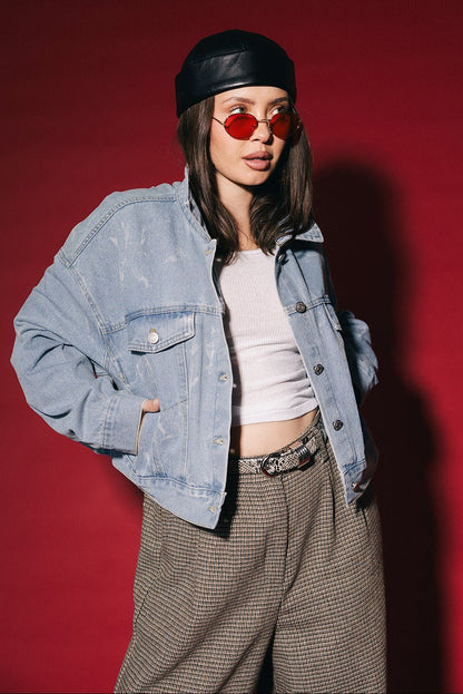 Wild Weirdo Boxy Denim Trucker Jacket - Dressed in Lala