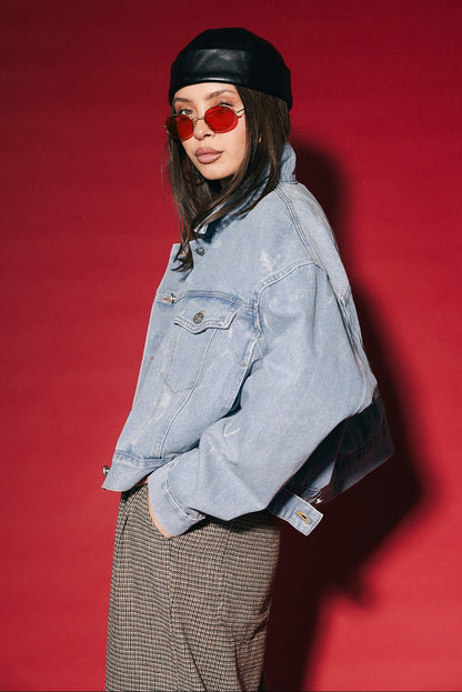 Wild Weirdo Boxy Denim Trucker Jacket - Dressed in Lala