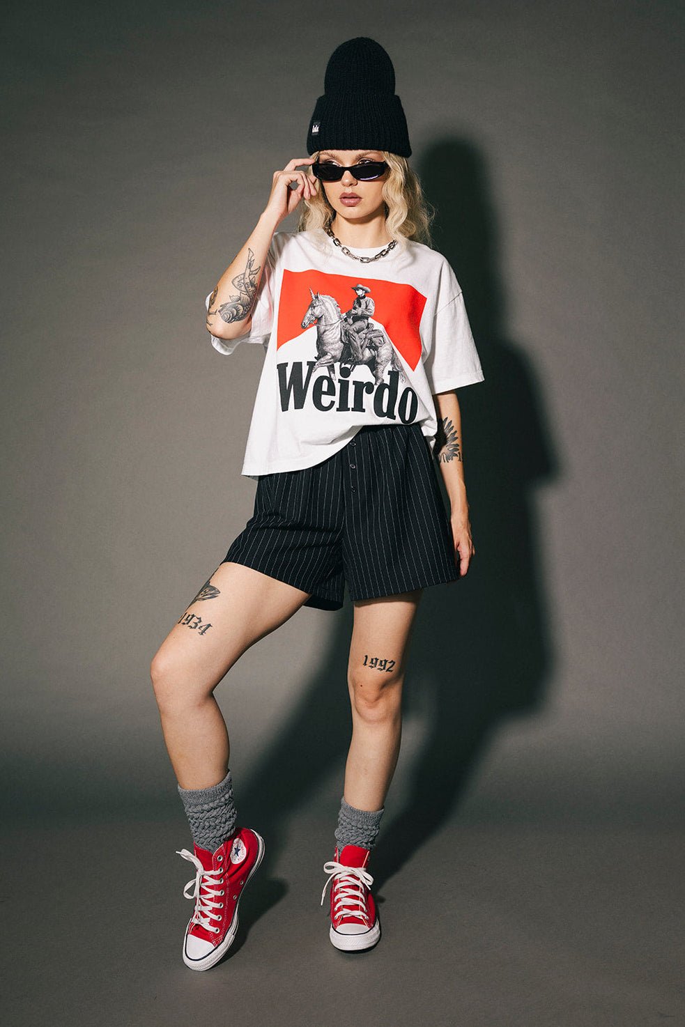 Wild Weirdo Boxy Tee in White - Dressed in Lala