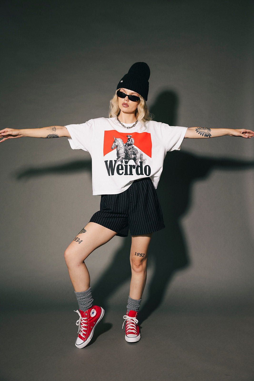 Wild Weirdo Boxy Tee in White - Dressed in Lala
