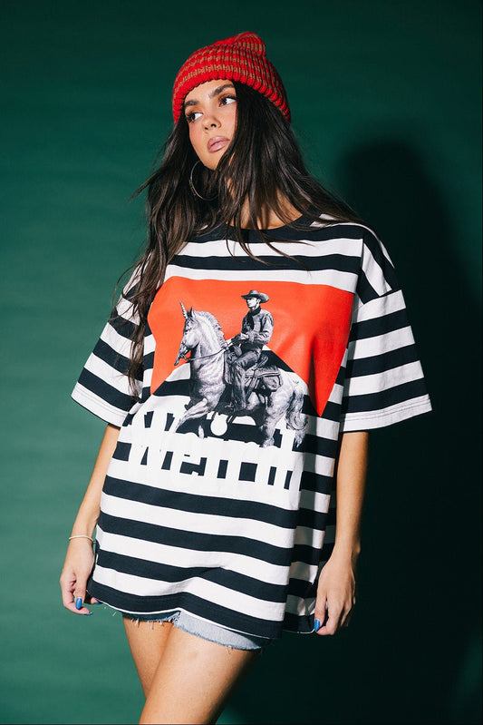 Wild Weirdo Striped Oversized Tee - Dressed in Lala