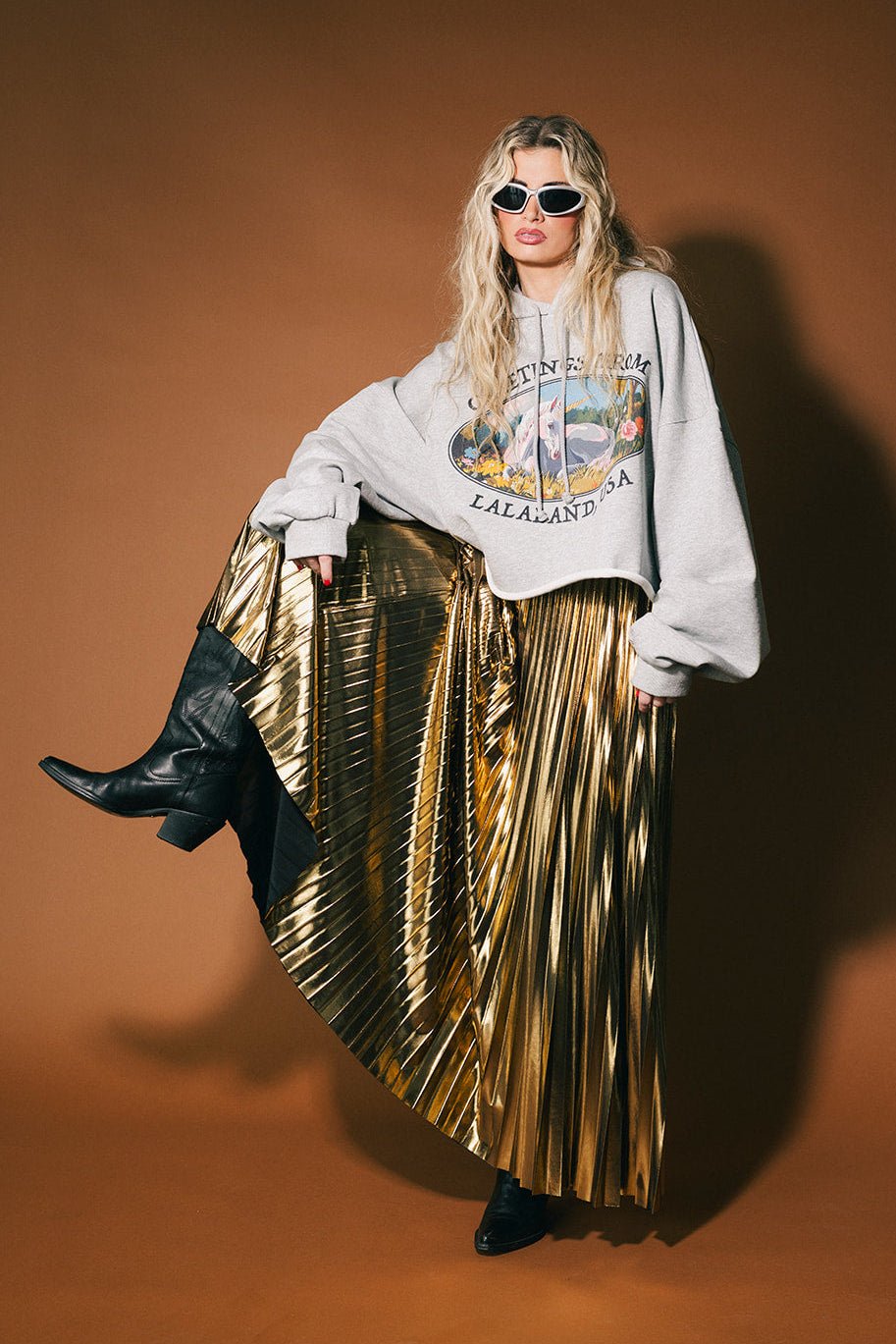 Wish You Were Here Unicorn Cropped Boxy Hoodie - Dressed in Lala