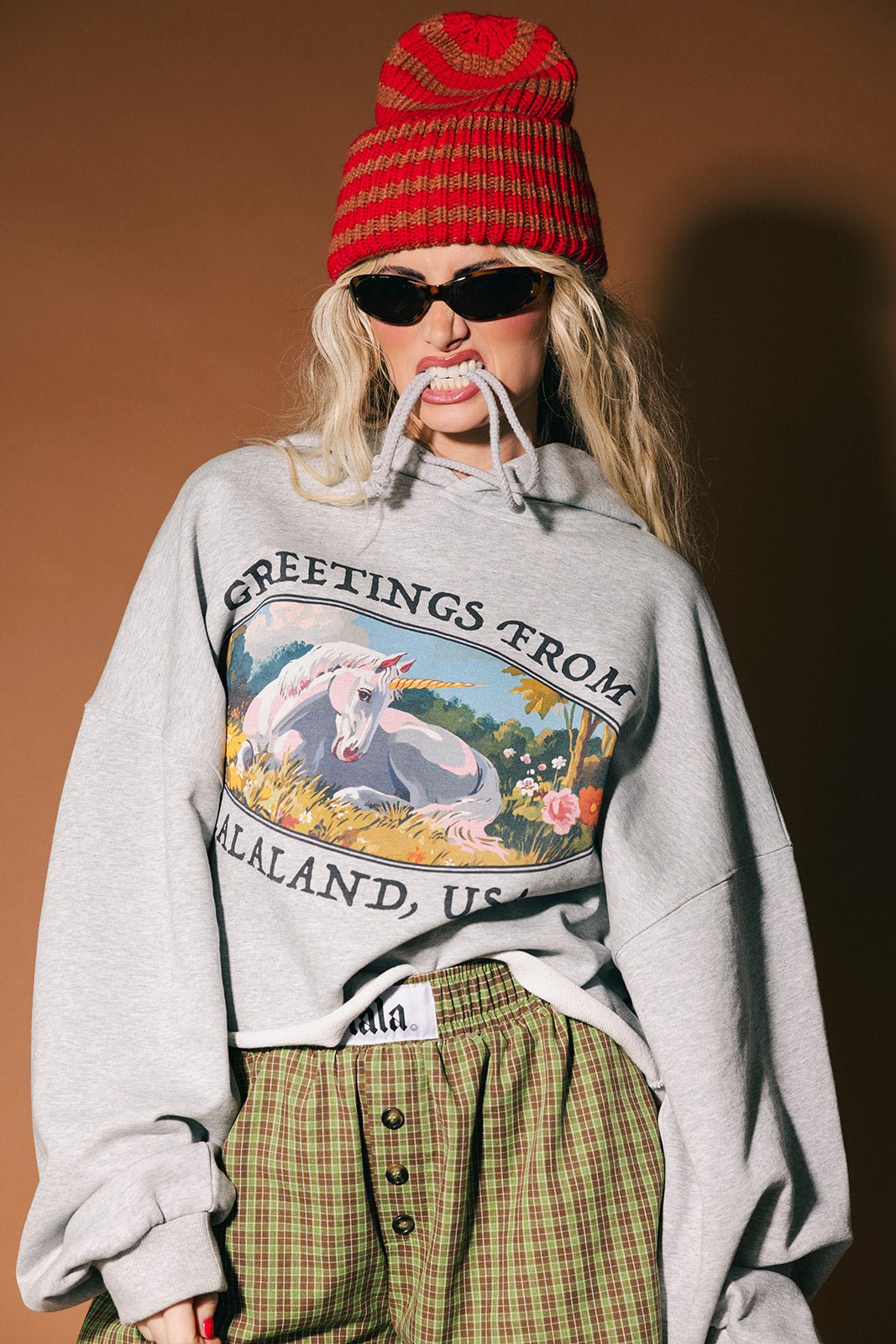 Wish You Were Here Unicorn Cropped Boxy Hoodie - Dressed in Lala