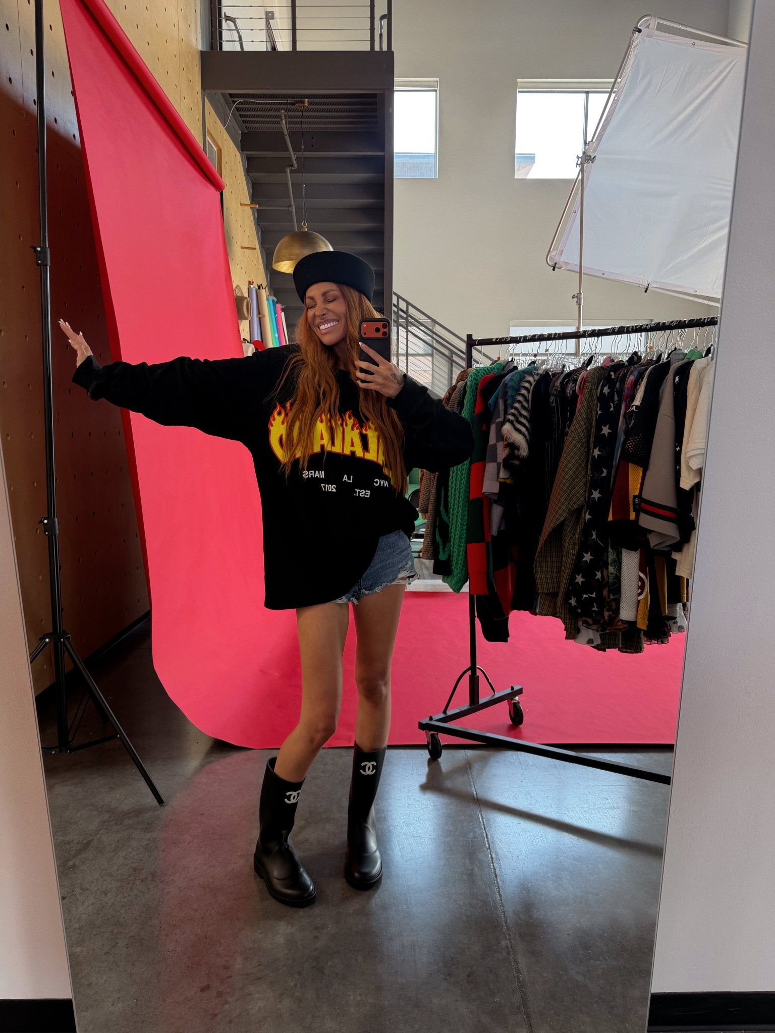 With The Band in Lalaland Oversized Thermal - Dressed in Lala