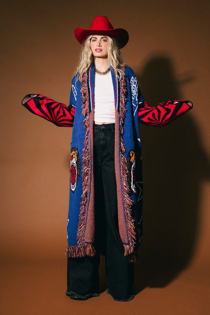 You Can Have it All Luxe Fringe Blanket Cardigan - Dressed in Lala