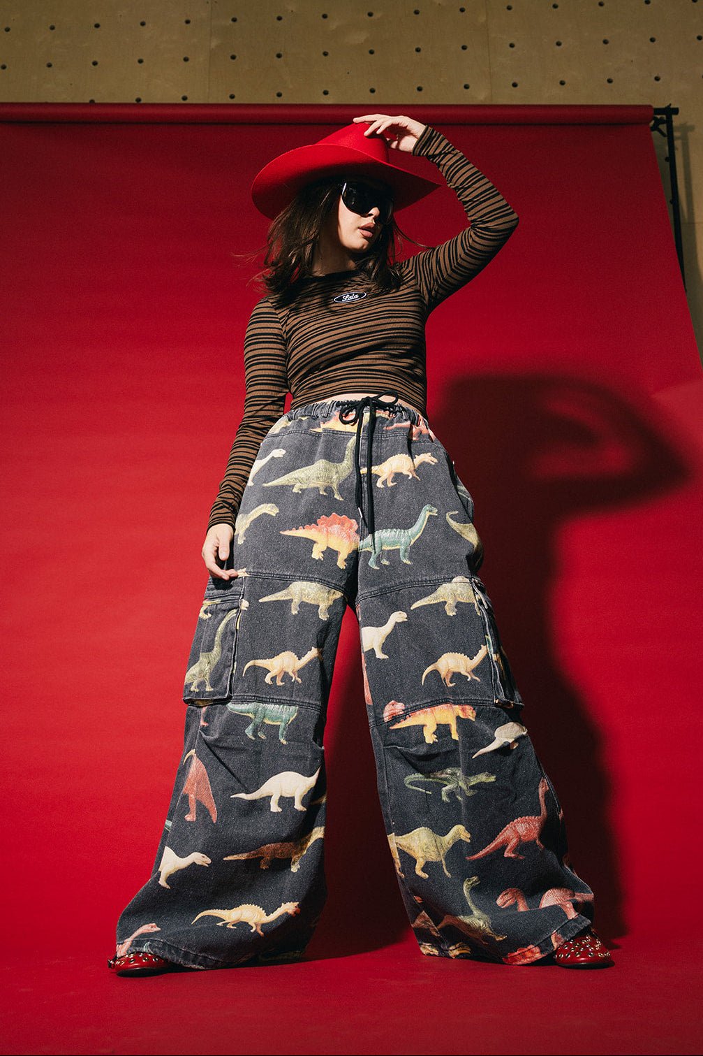 You Don't Own Me Ultra Wide Leg Cargo Pants in Dino Delirium - Dressed in Lala