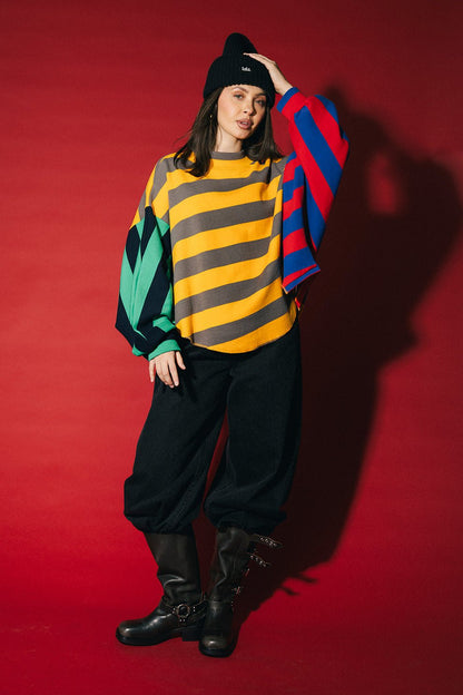 Your Mom Goes To College Oversized Chopped Sweatshirt - Dressed in Lala