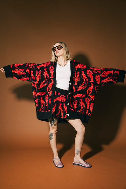 You’re My Lobster Oversized Cardigan - Dressed in Lala