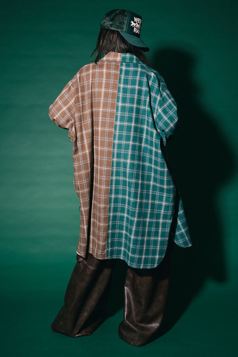 Zuri Oversized Grunge Half + Half Flannel in Cabin Fever - Dressed in Lala