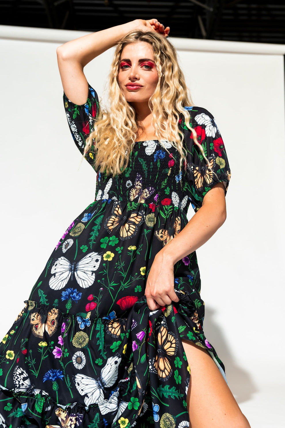 Upcycled Sari Smocked Fairy Dress #8