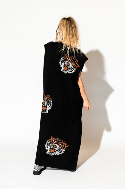 Big Reputation Oversized Knit Maxi Dress in Tigress