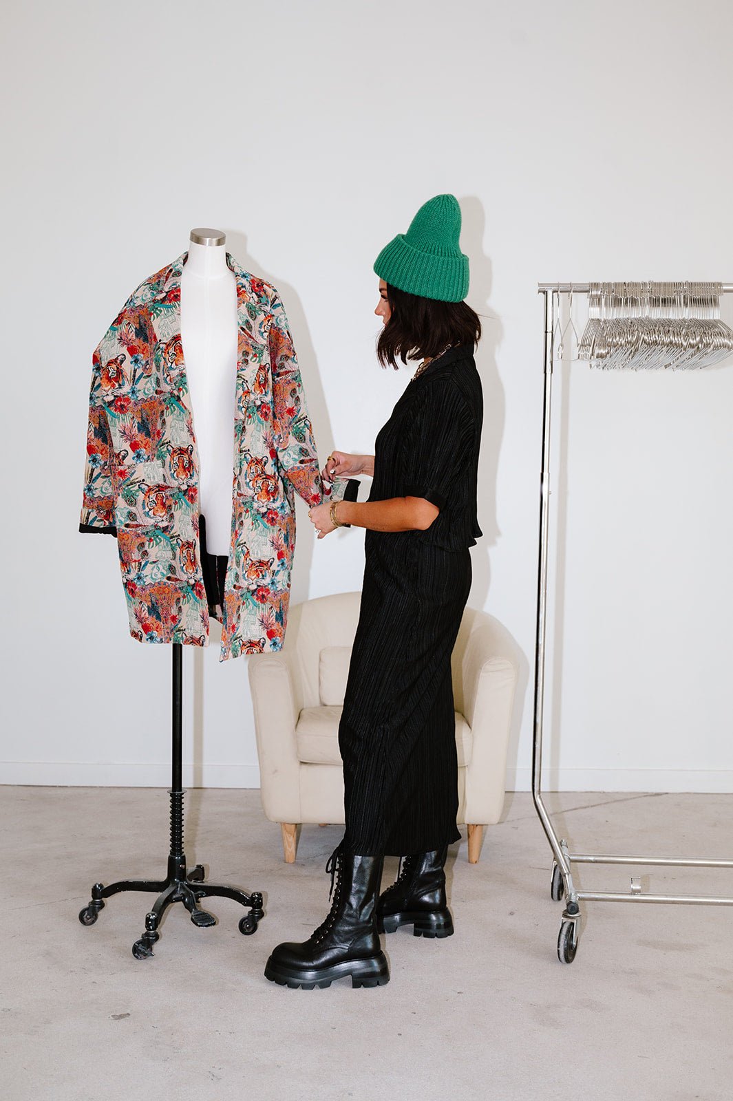 Ćest la Vie Plissé Skirt Set in Black