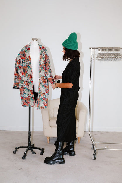 Ćest la Vie Plissé Skirt Set in Black