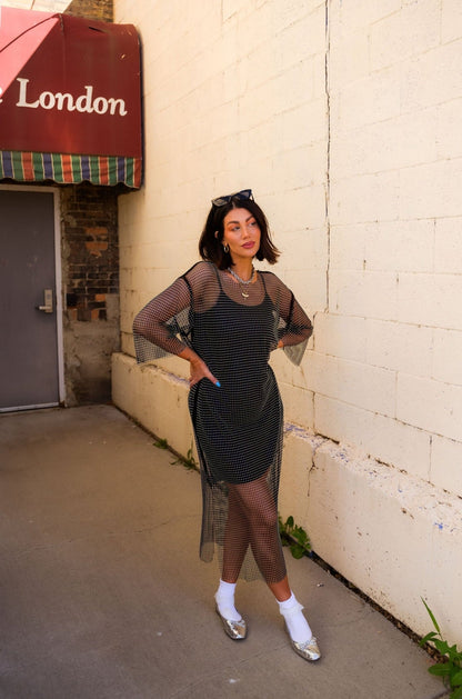Mirrorball Mesh Dress + Slip