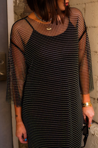 Mirrorball Mesh Dress + Slip