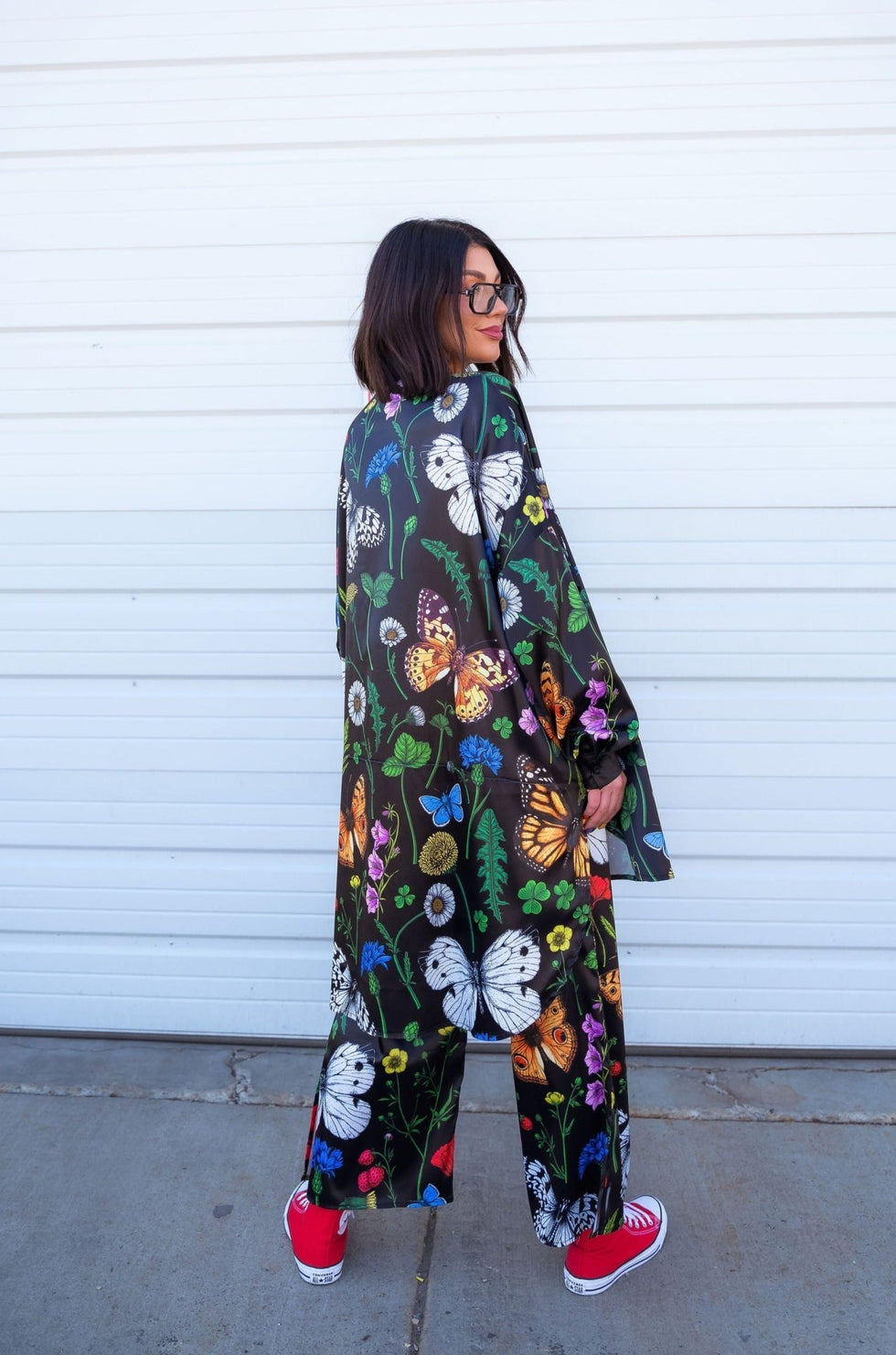 Posh Satin Playsuit in Folklore Florals Dressed in Lala