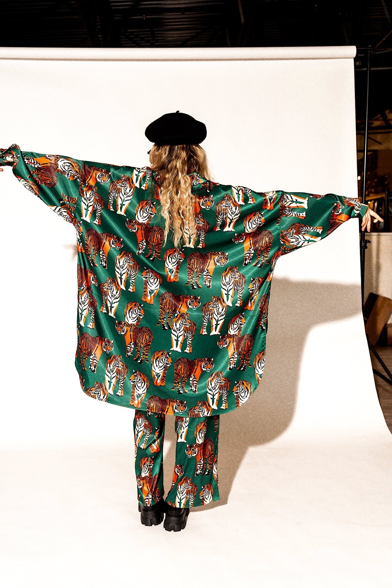 Posh Satin Playsuit in Tiger Tales Dressed in Lala