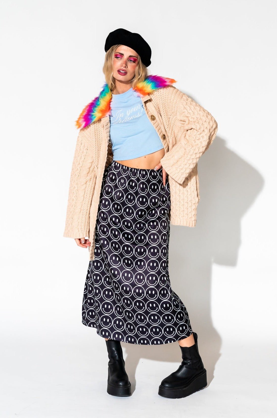 Unbothered Grandpa Cardigan in Beige