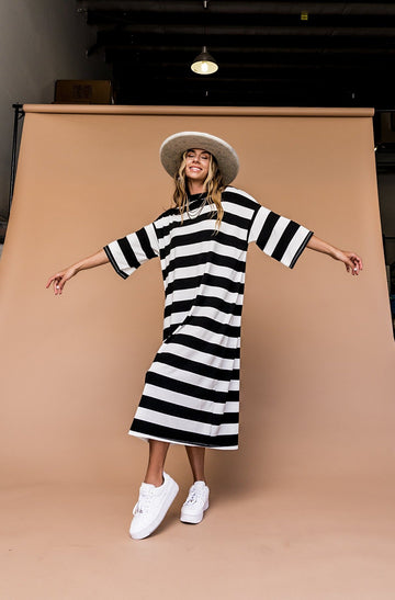 Ozzy Dress in Stripes *RESTOCKED*