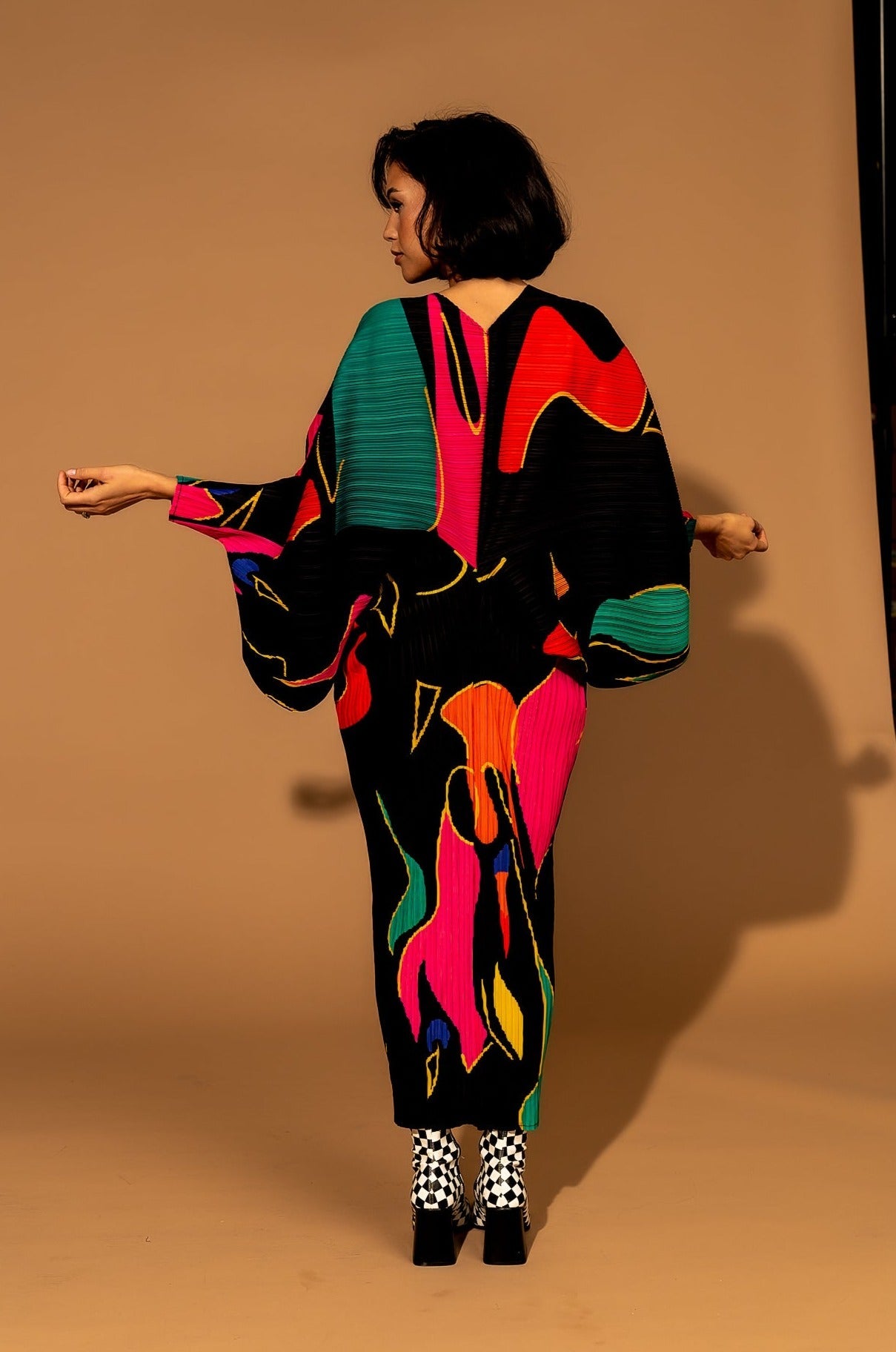 Woman Of The Hour Midi Dress in Black Dressed in Lala