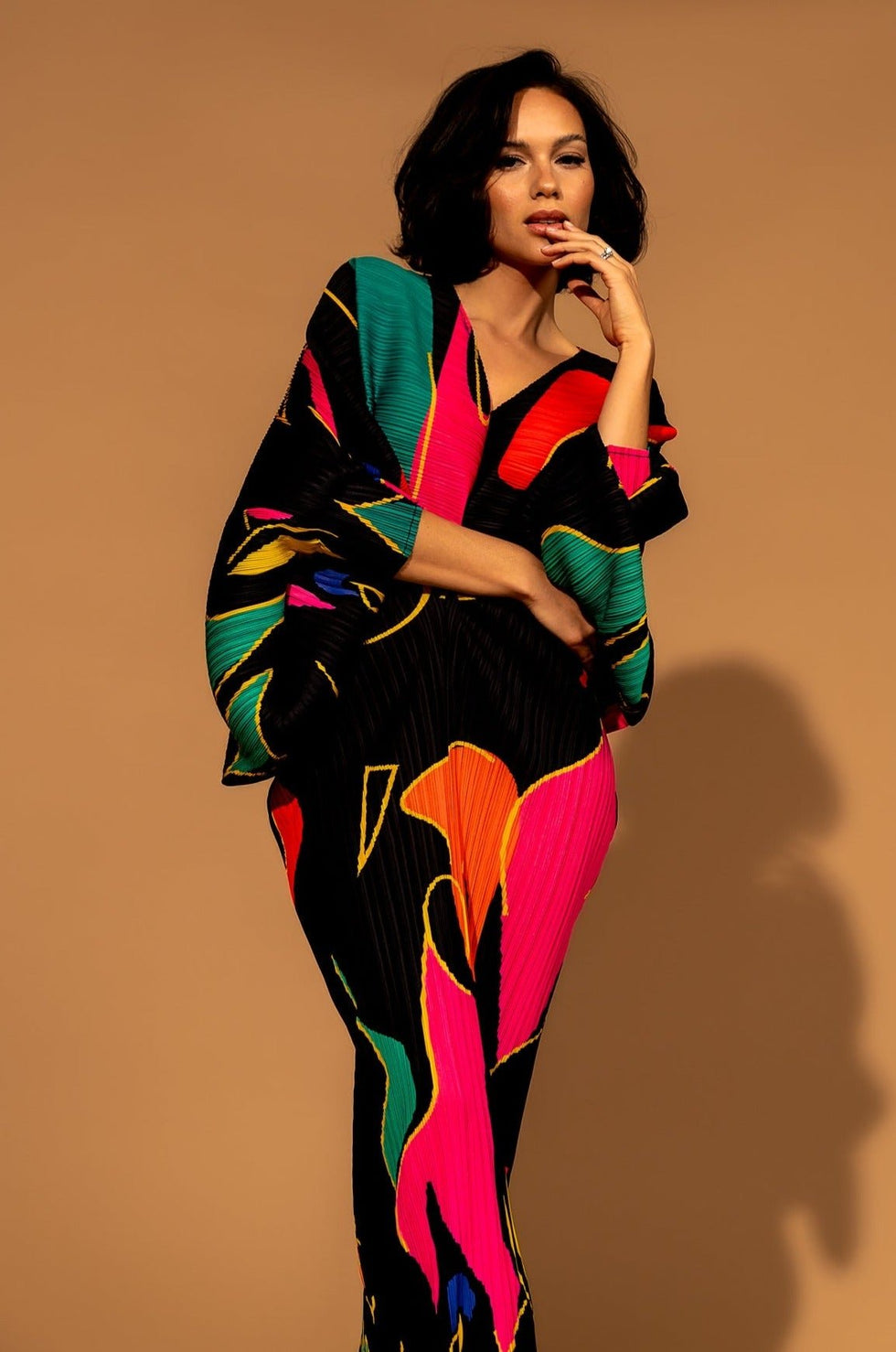 Woman Of The Hour Midi Dress in Black Dressed in Lala