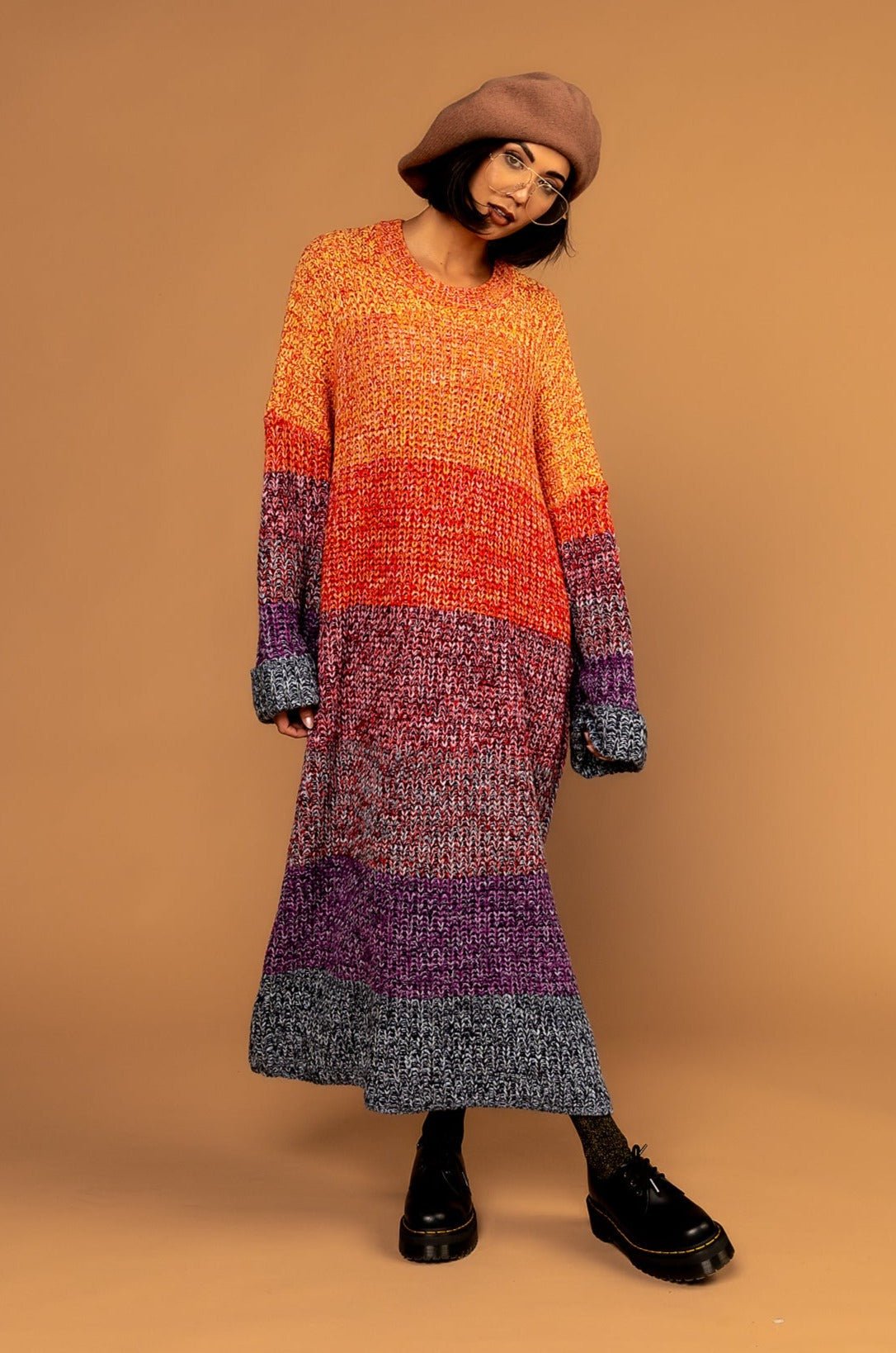 Colorful sweater dress on sale