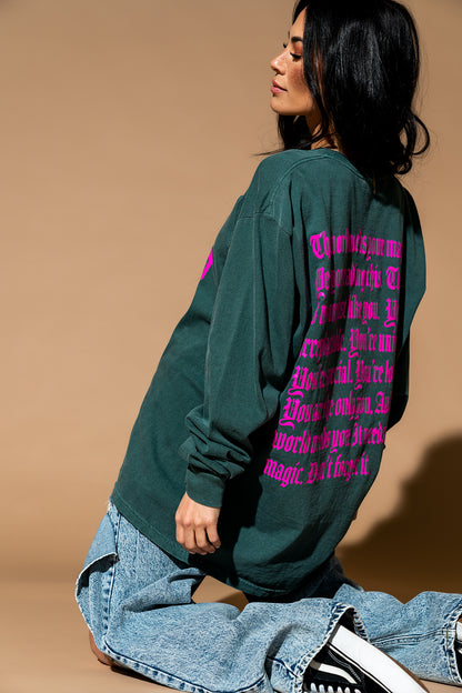 The World Needs Your Magic Mantra Oversized Long Sleeve Tee *RESTOCKED*