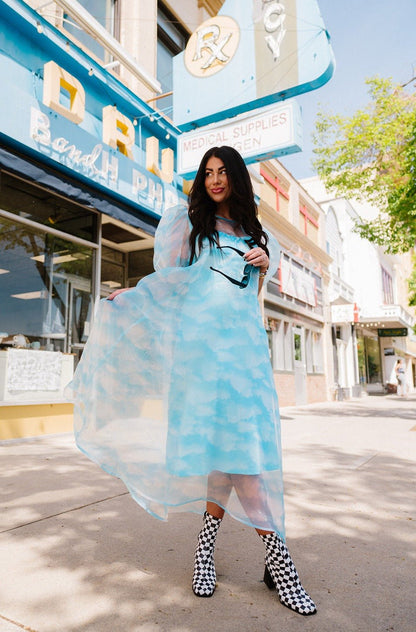 Star Energy Organza Dress in Cloud Nine