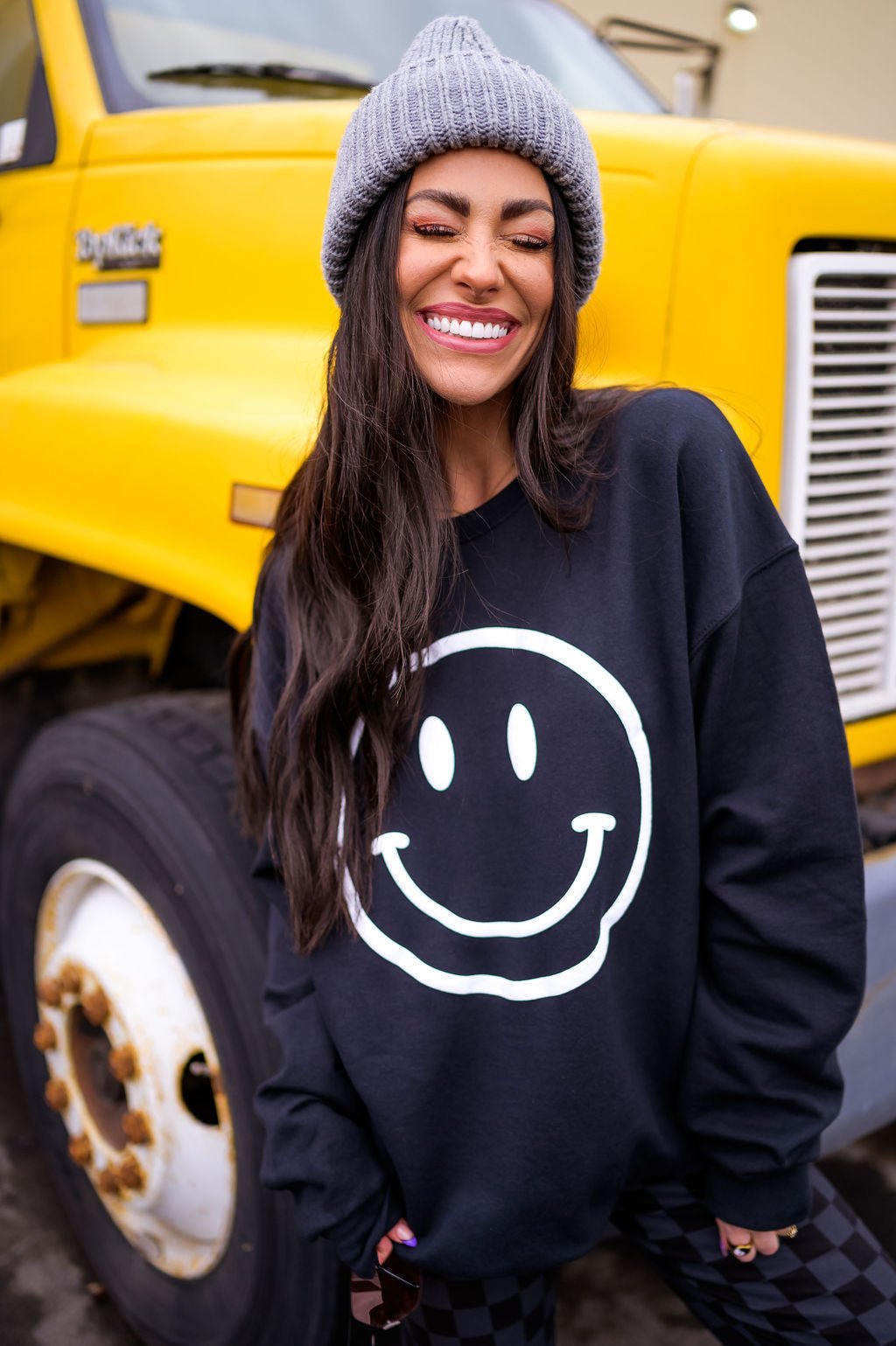 The World Needs Your Magic Puff Print Pullover in Black/White