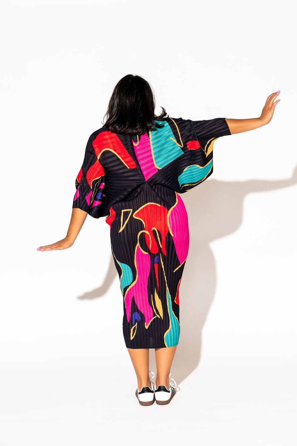 Woman Of The Hour Midi Dress in Black Dressed in Lala