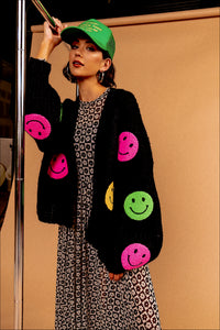 Visionary Hand Knit Smile Cardigan