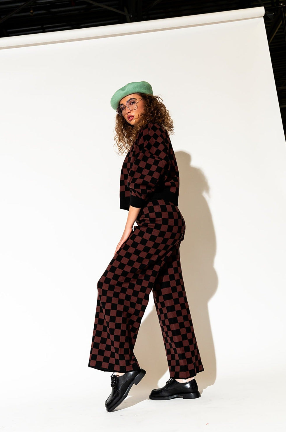 Checkerboard Knit Set in Black + Mocha – Dressed in Lala